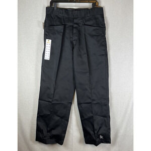 Lowrider Black Chino Pants 34x30 Wide Leg Y2K Style Baggy Cholo Skate LMPT8
